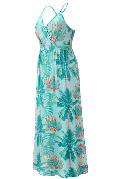 Crisscross Printed Surplice Cami Dress - Siennasass