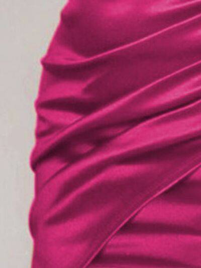 Ruched Spaghetti strap Wrap Dress - Siennasass