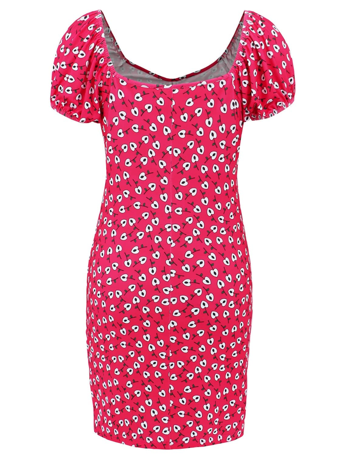 Printed V-Neck Short Sleeve Mini Dress - Siennasass