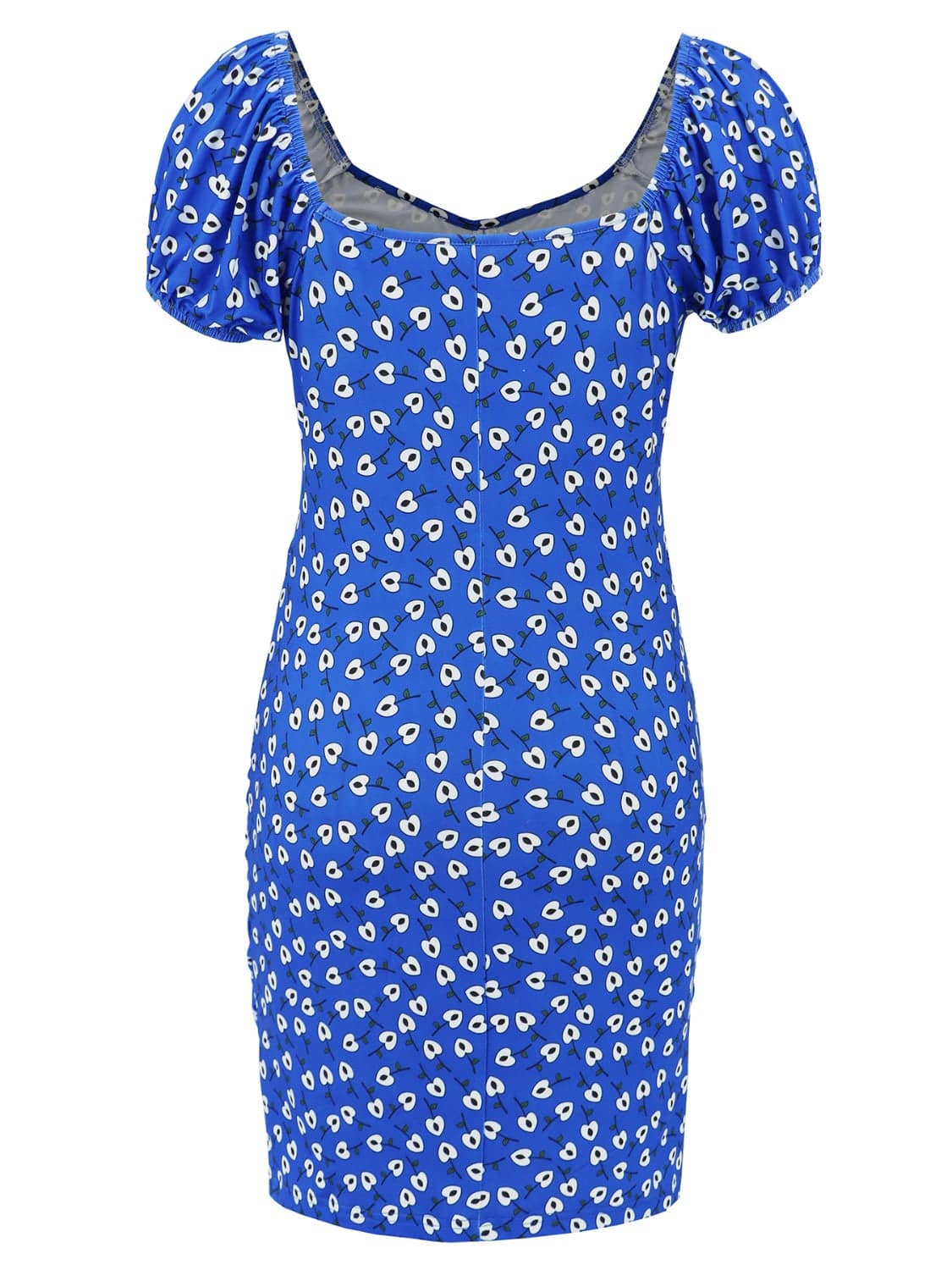 Printed V-Neck Short Sleeve Mini Dress - Siennasass