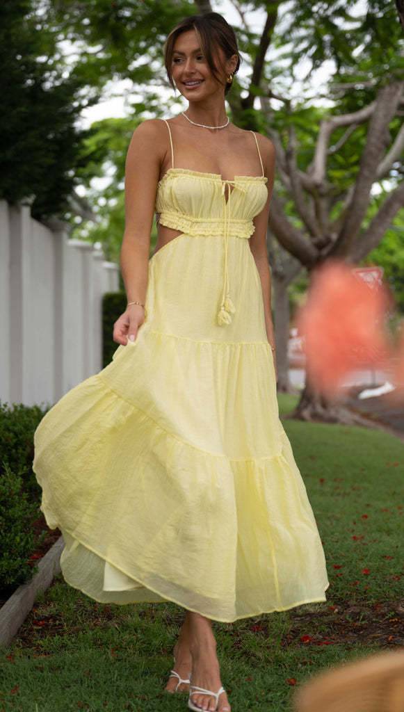 Weibliches hohles rückenfreies Näh-Big-Swing-Kleid