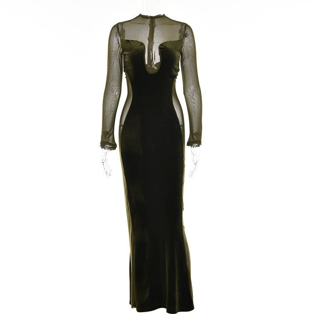 Round Neck Backless Dress