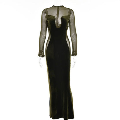 Rückenfreies Kleid mit Rundhalsausschnitt