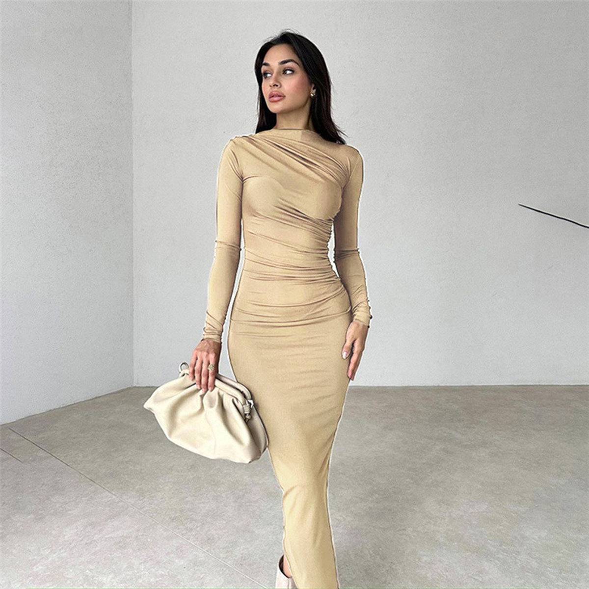 Slim Fit High-Waist-Kleid