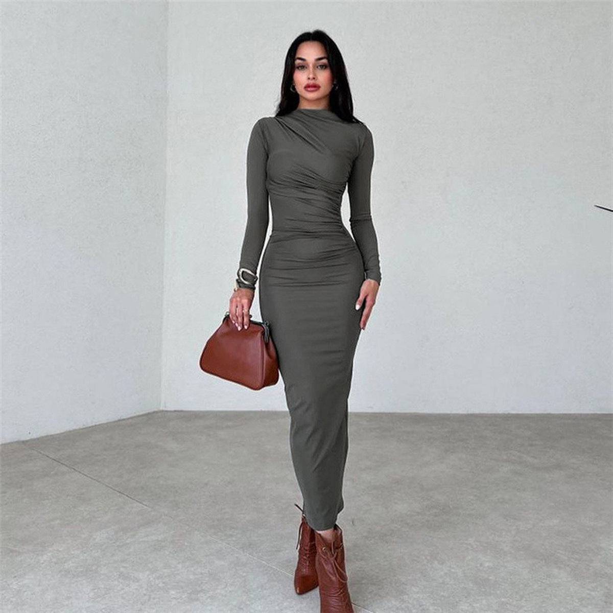Slim Fit High-Waist-Kleid