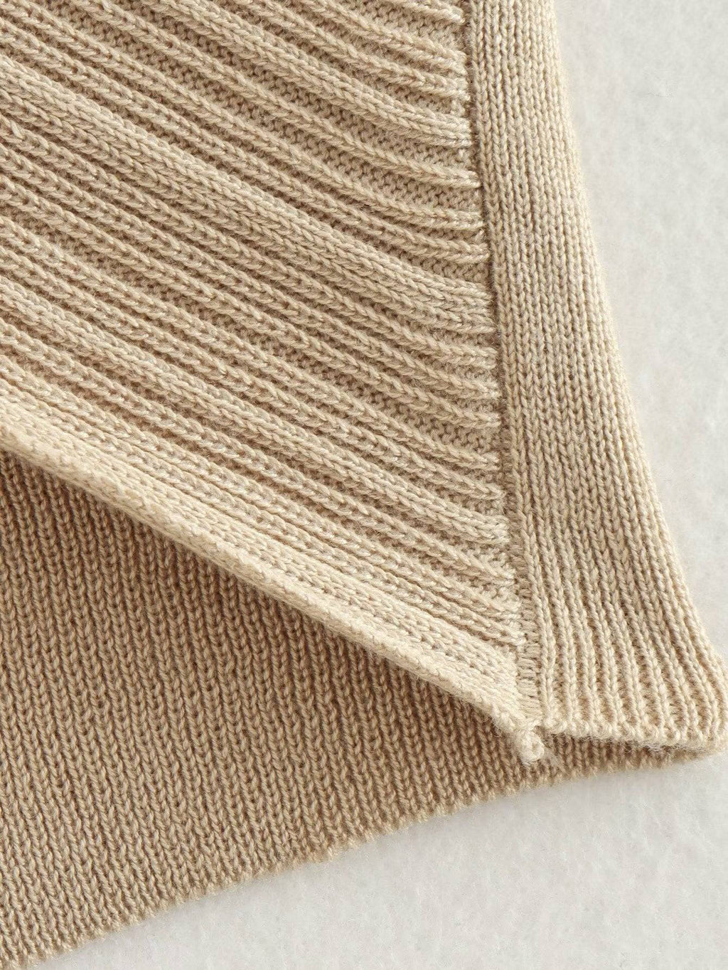 Knitted Coat Mid-length Dress Set