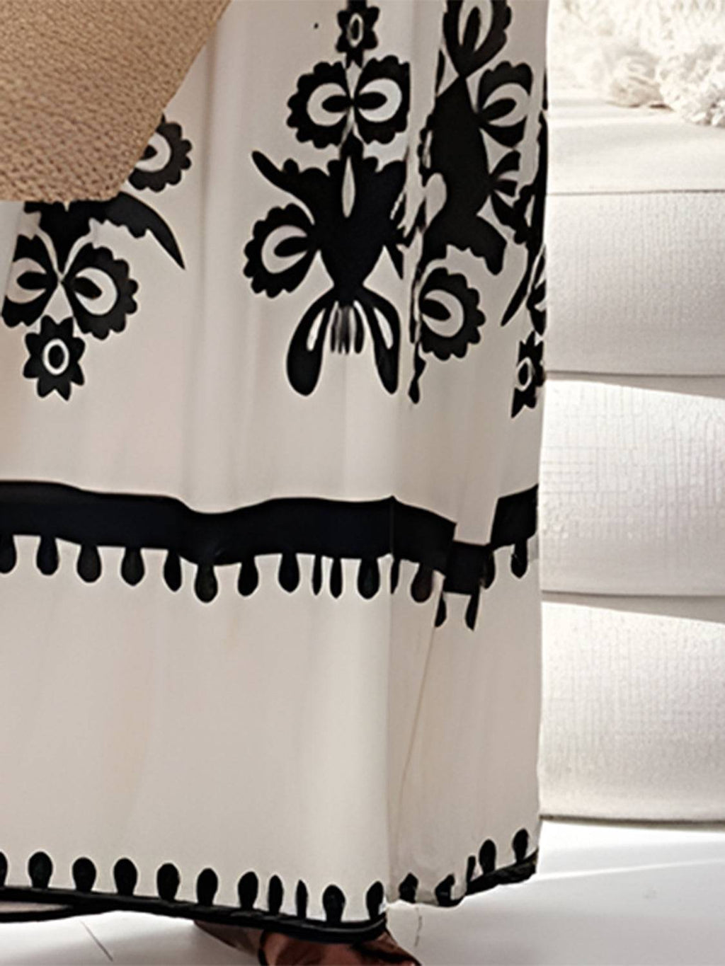 Printed Spaghetti Strap Sleeveless Maxi Dress - Siennasass