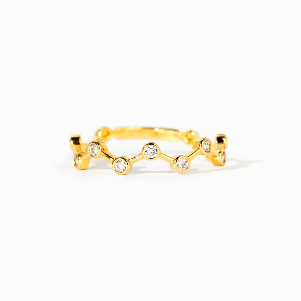 18K Gold-Plated 925 Sterling Silver Zircon Ring - Siennasass