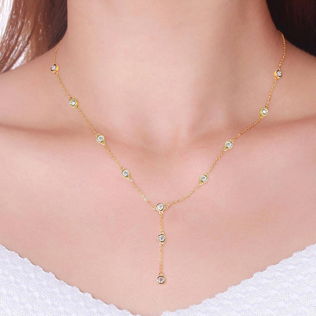 1.1 Carat Moissanite 925 Sterling Silver Necklace - Siennasass