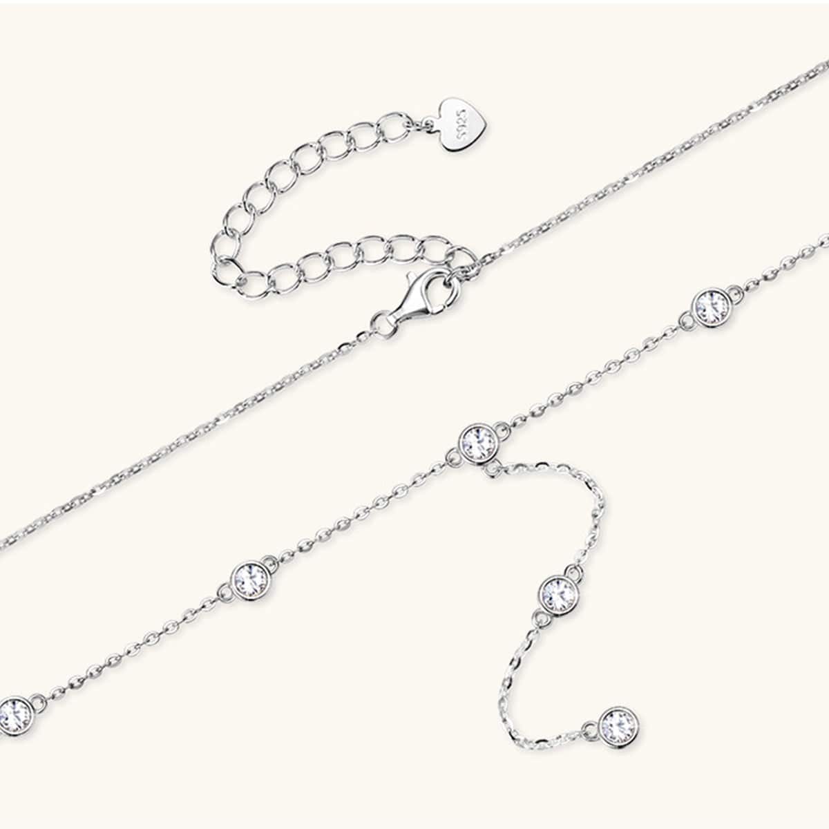 1.1 Carat Moissanite 925 Sterling Silver Necklace - Siennasass