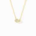 18K Gold-Plated 925 Sterling Silver Zircon Heart Necklace - Siennasass