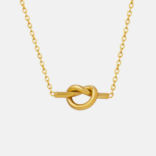18K Gold-Plated Titanium Steel Knot Necklace - Siennasass