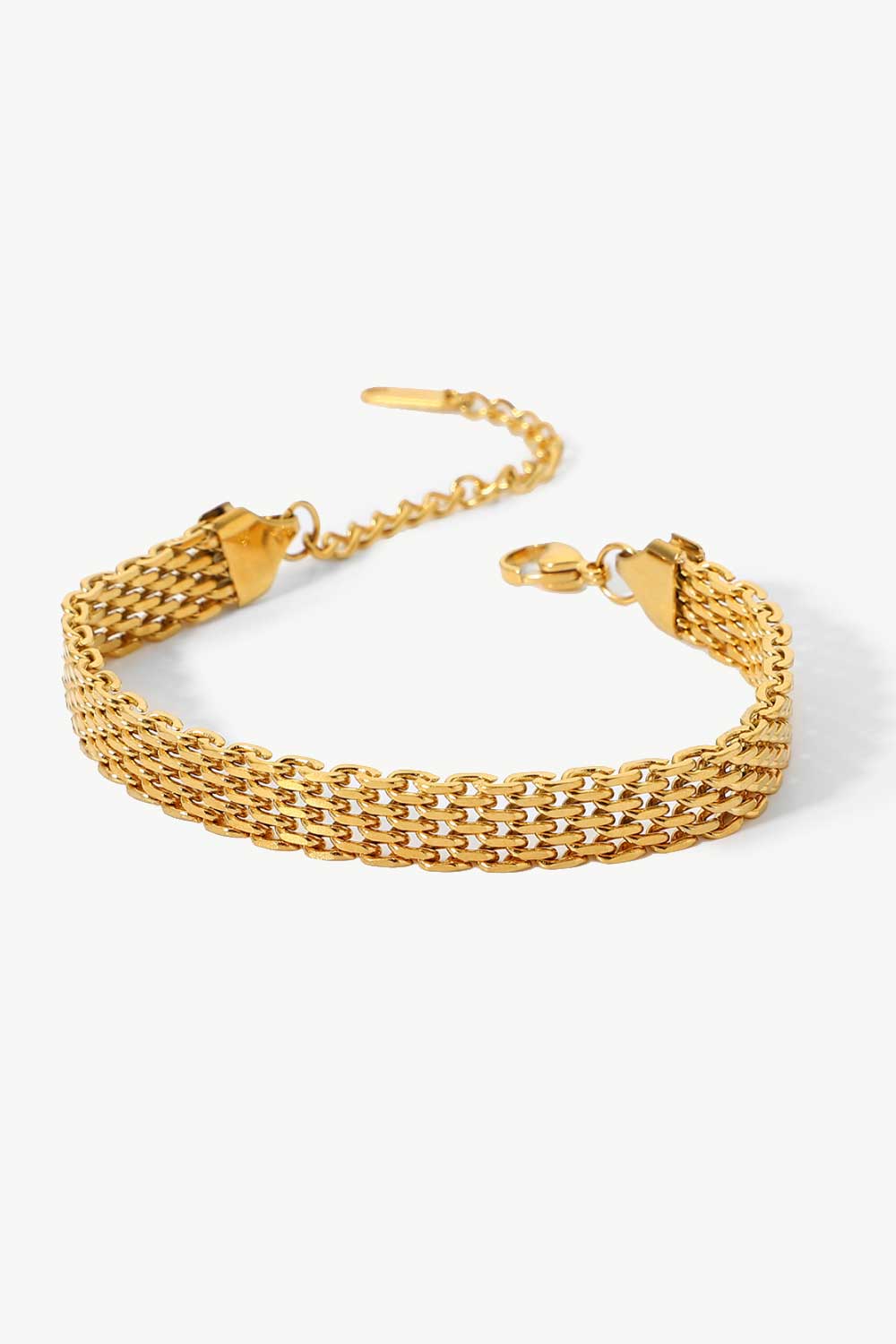 18K Gold-Plated Wide Chain Bracelet - Siennasass