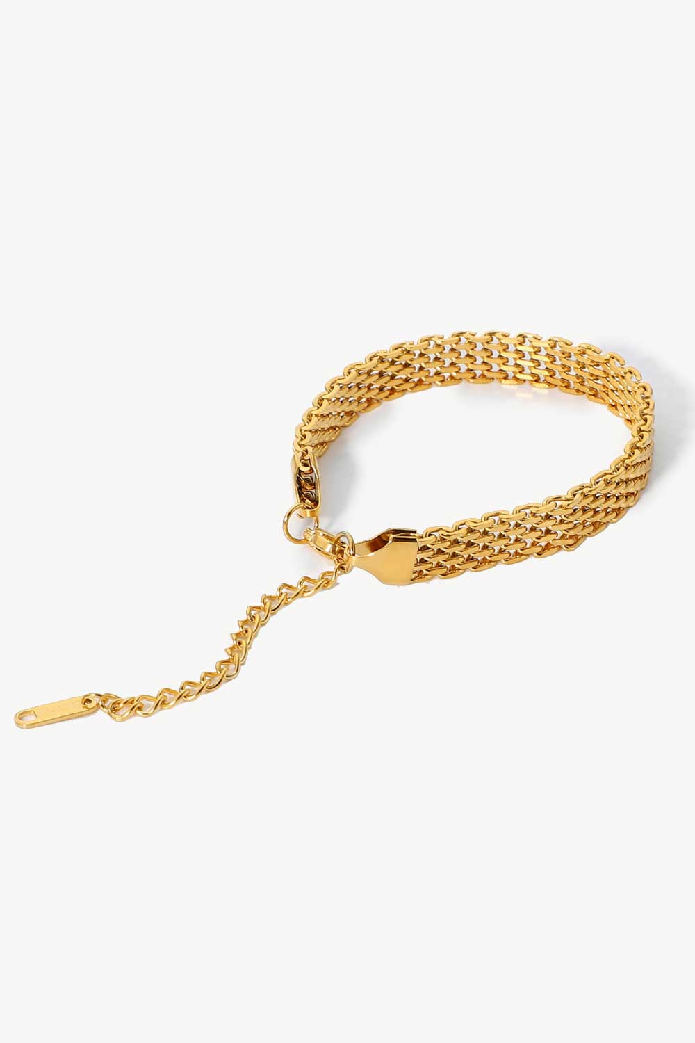 18K Gold-Plated Wide Chain Bracelet - Siennasass