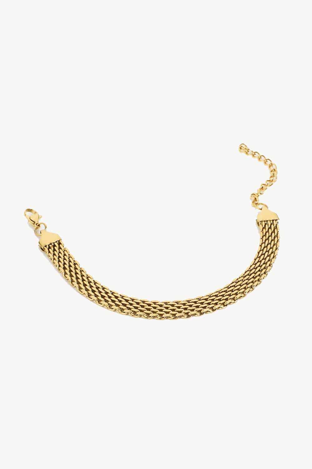 18K Gold-Plated Wide Chain Bracelet - Siennasass