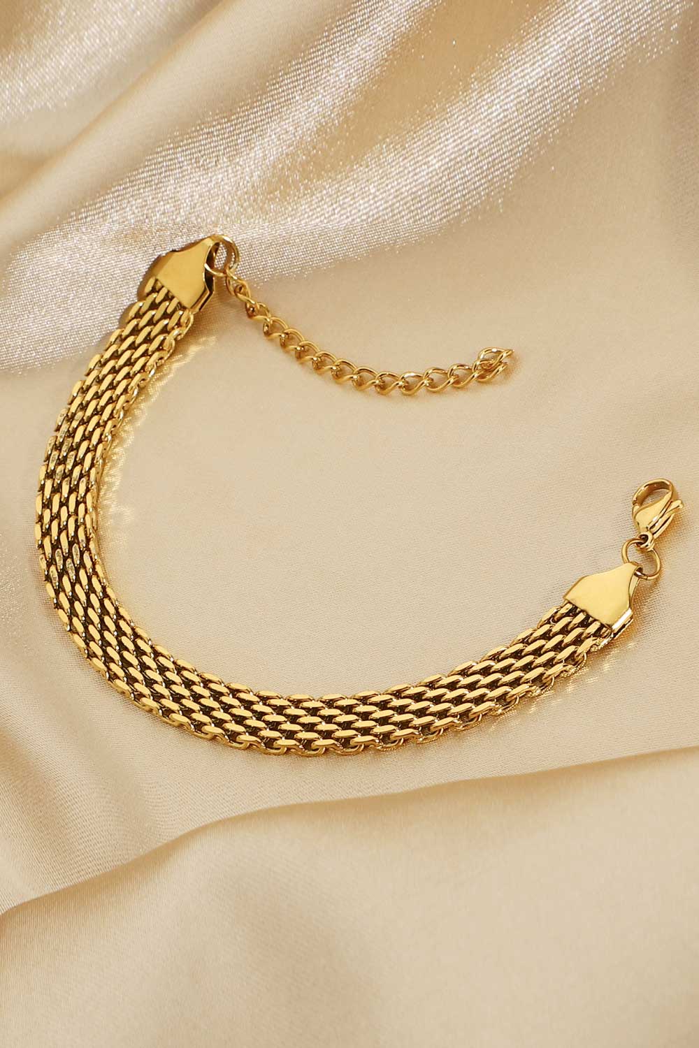 18K Gold-Plated Wide Chain Bracelet - Siennasass