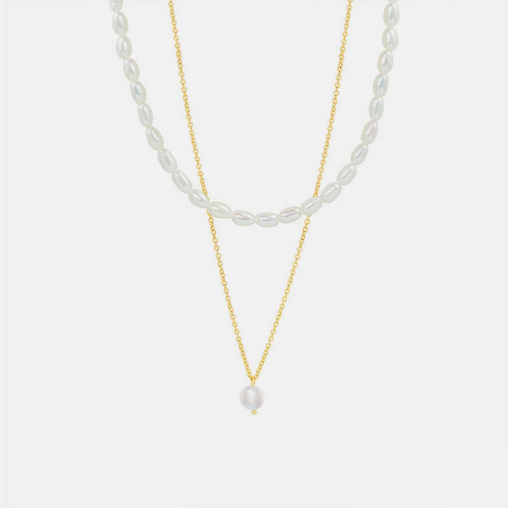 Double-Layered Freshwater Pearl Necklace - Siennasass
