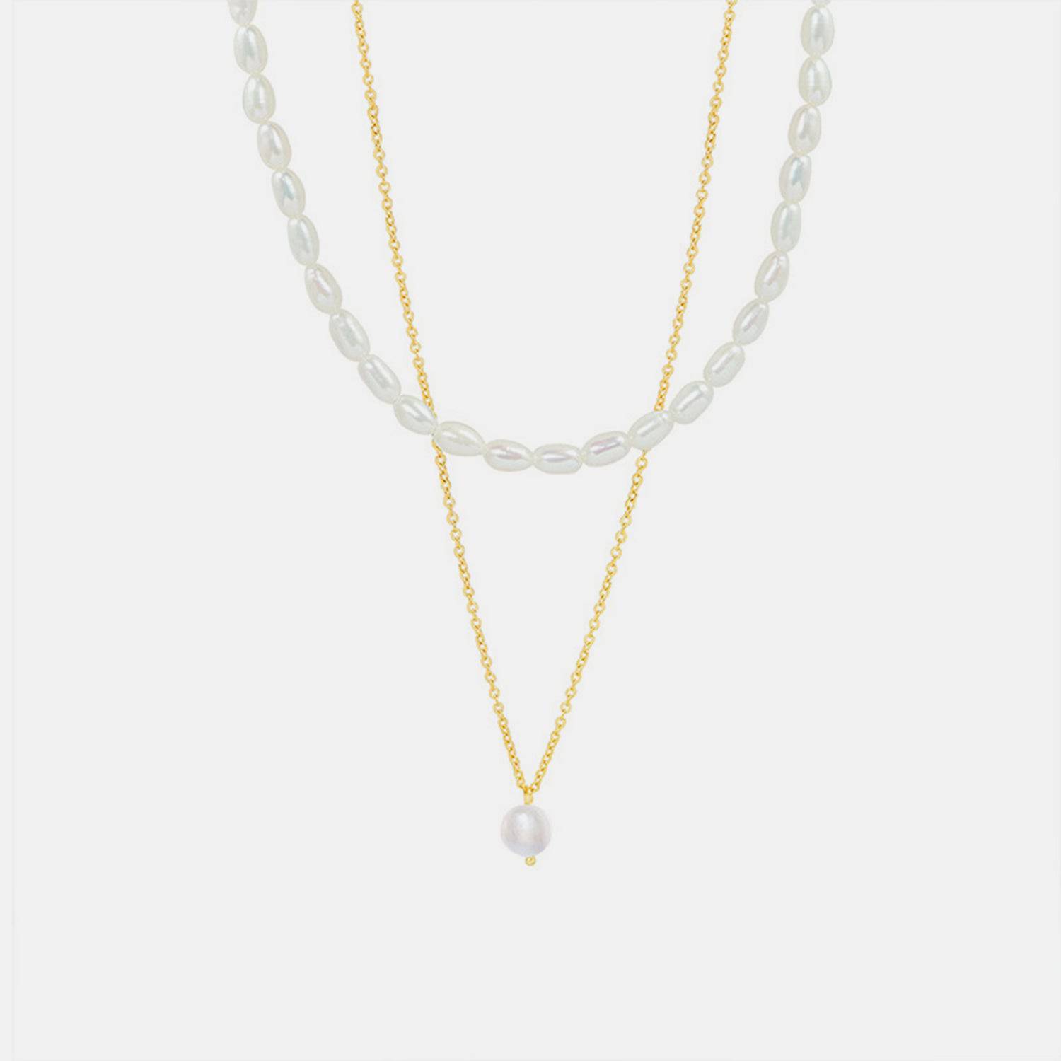 Double-Layered Freshwater Pearl Necklace - Siennasass