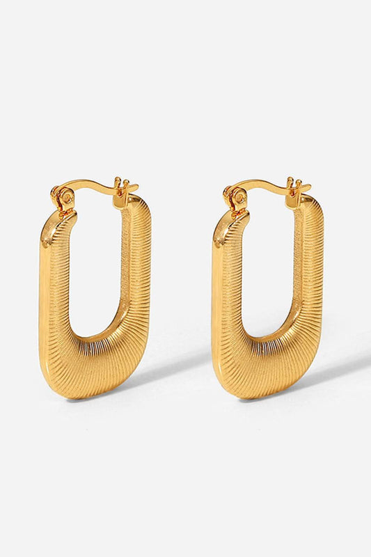 Good Luck Charm Screw-Thread U-Shaped Earrings - Siennasass