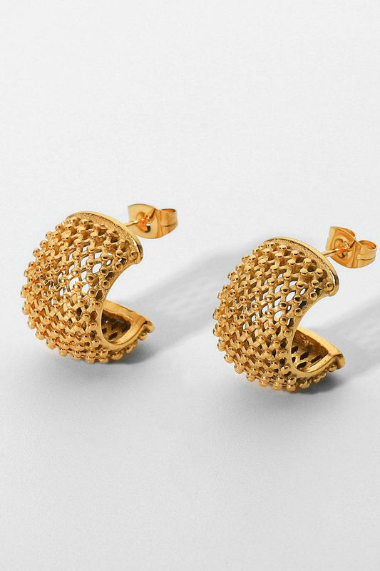 Mesh Half Hoop Earrings - Siennasass