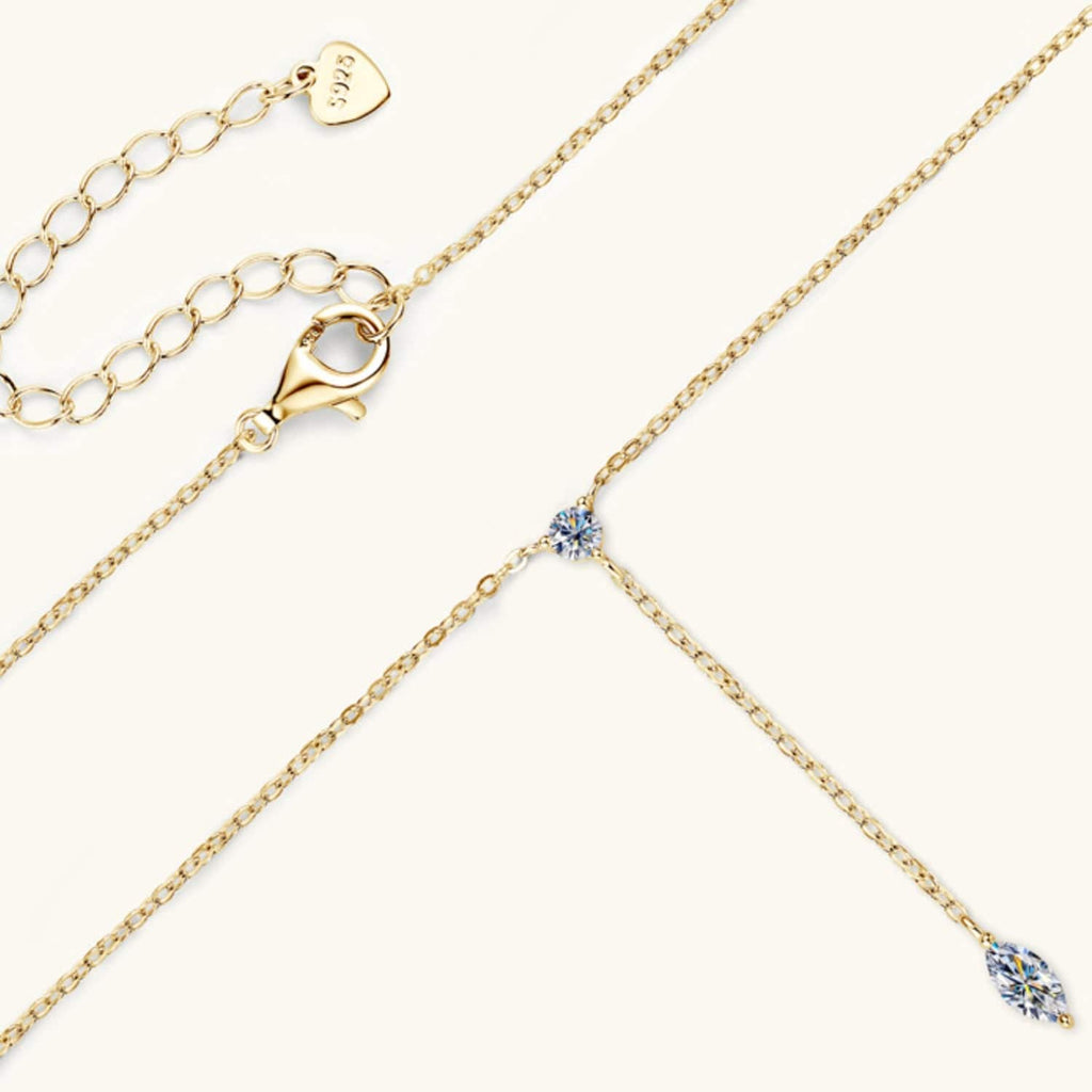 Moissanite 925 Sterling Silver Necklace - Siennasass