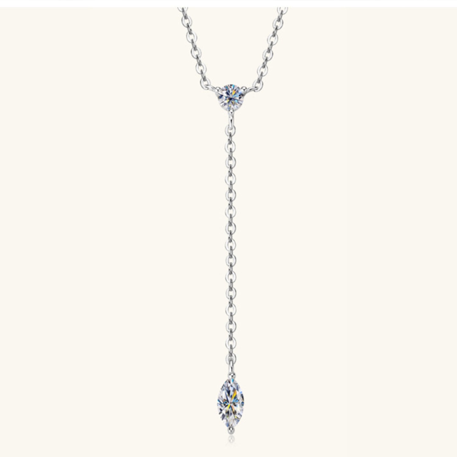 Moissanite 925 Sterling Silver Necklace - Siennasass
