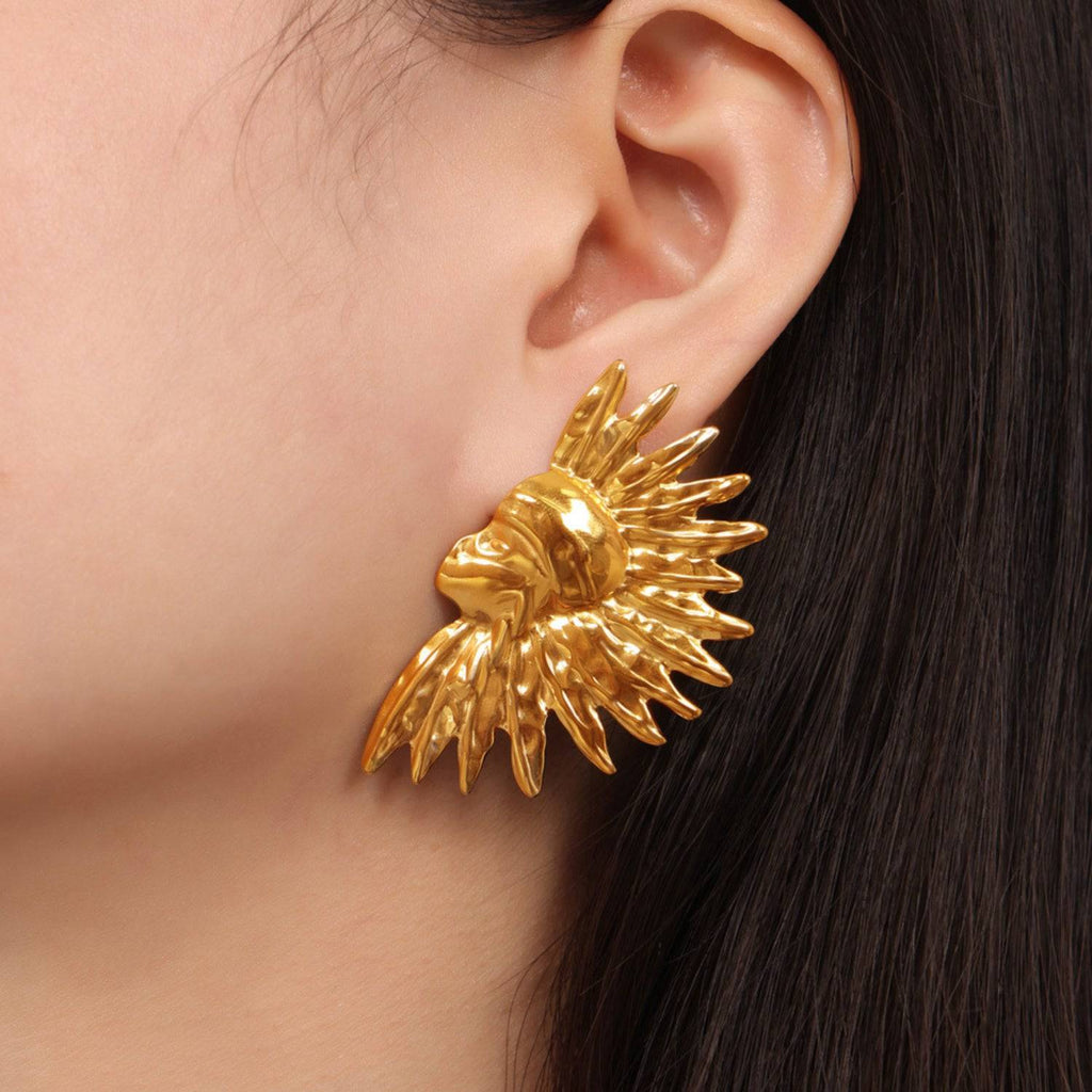 Titanium Steel Gold-Plated Earrings - Siennasass