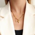Titanium Steel Heart Pendant Necklace - Siennasass