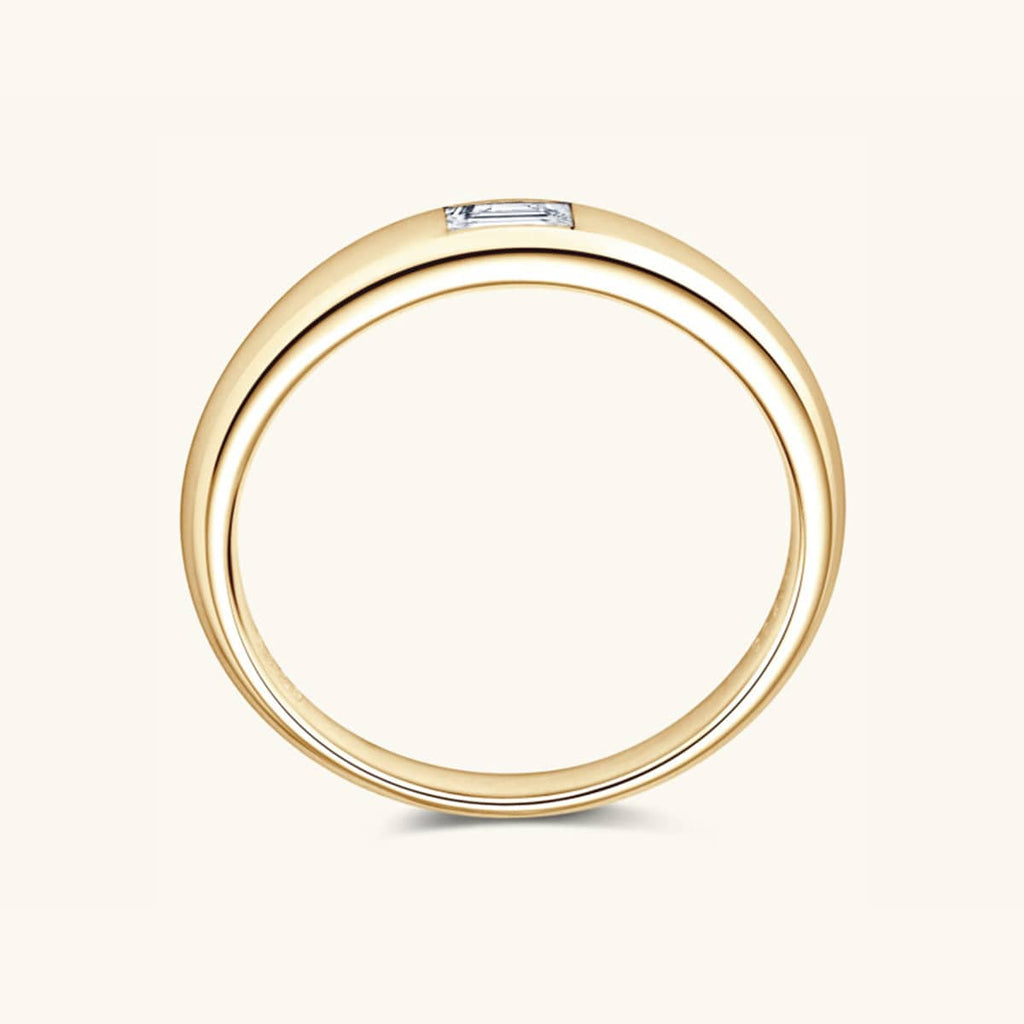 925 Sterling Silver Inlaid Moissanite Ring - Siennasass