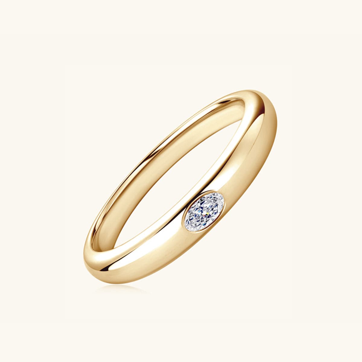 925 Sterling Silver Inlaid Moissanite Ring - Siennasass
