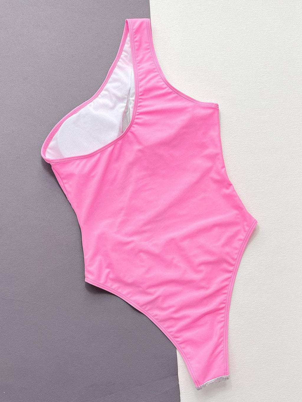 Contrast Panel One-Piece Swimsuit - Siennasass