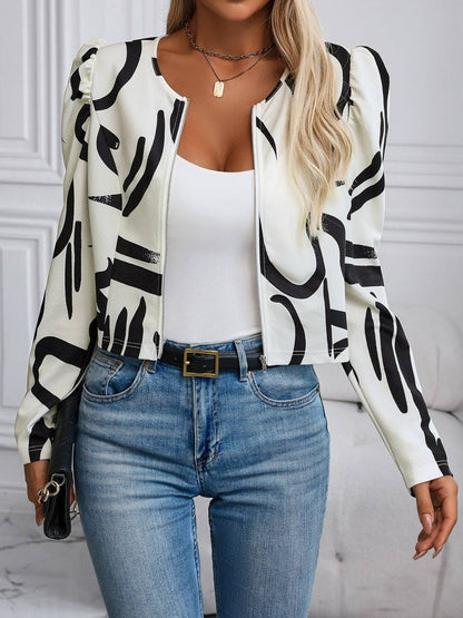 Langärmlige Jacke mit Reißverschluss