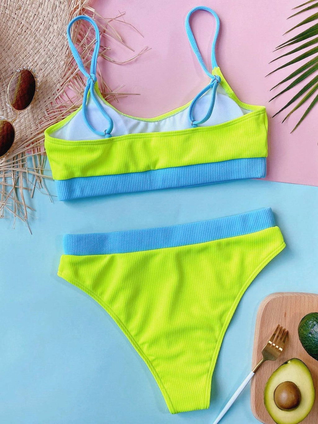 Scoop Neck Spaghetti Strap Two-Piece Swim Set - Siennasass