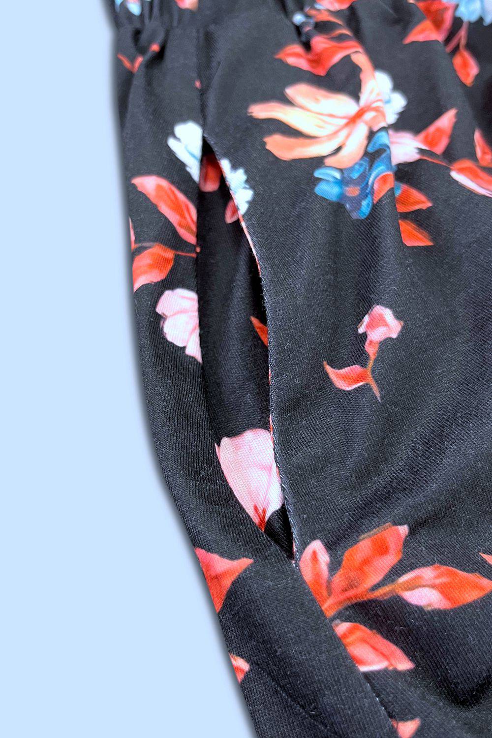 Double Take Printed Scoop Neck Sleeveless Buttoned Magic Dress with Pockets - Siennasass