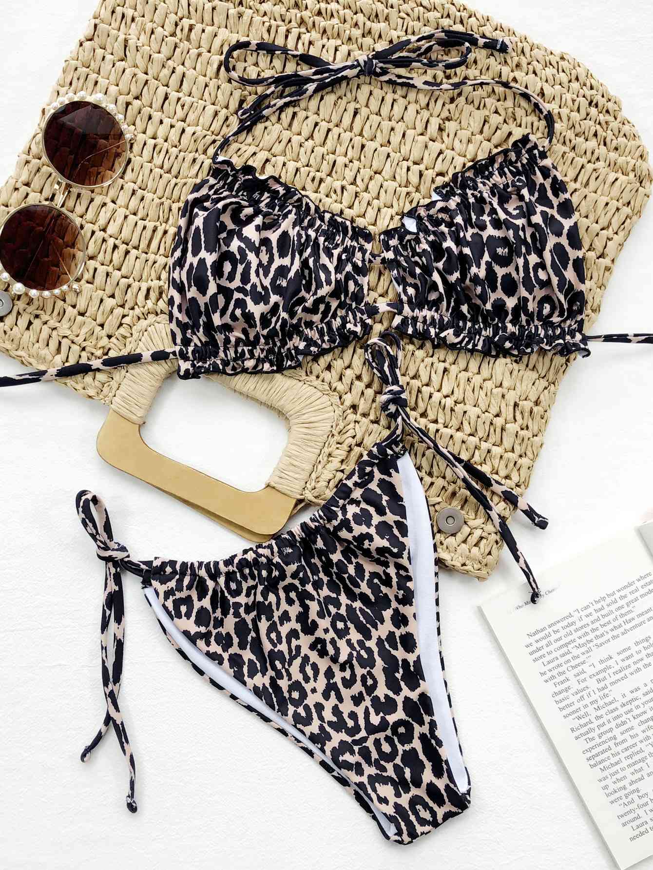 Frill Trill Halter Neck Bikini Set - Siennasass