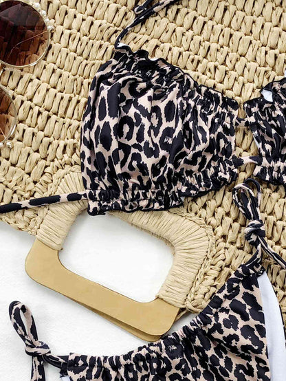 Frill Trill Halter Neck Bikini Set - Siennasass