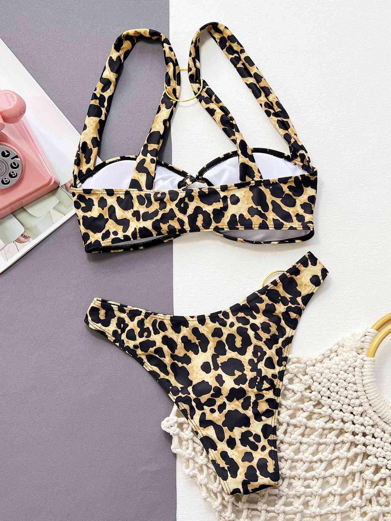 Leopard Ring Detail Bikini Set - Siennasass