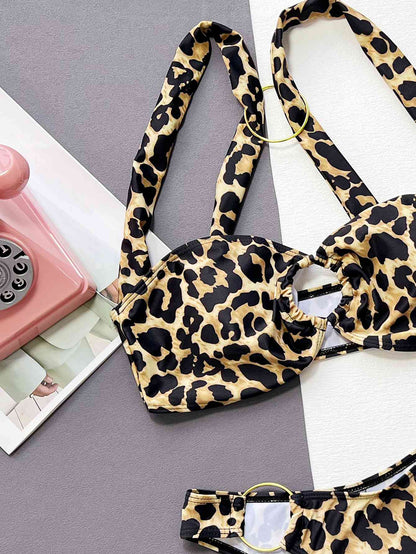 Leopard Ring Detail Bikini Set - Siennasass