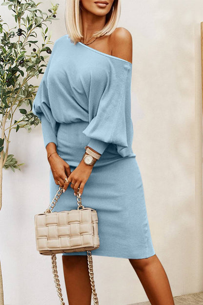 Kleid mit gerüschten Laternenärmeln