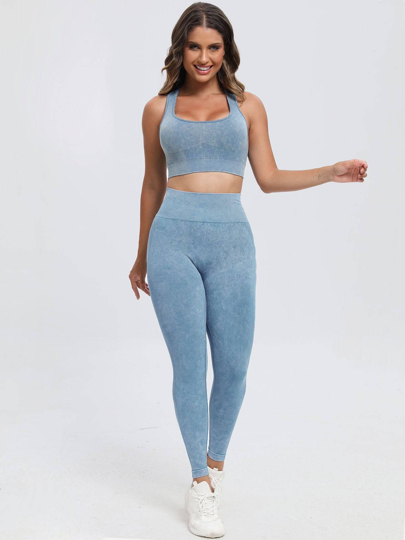 Scoop Neck Wide Strap Top and Pants Active Set - Siennasass