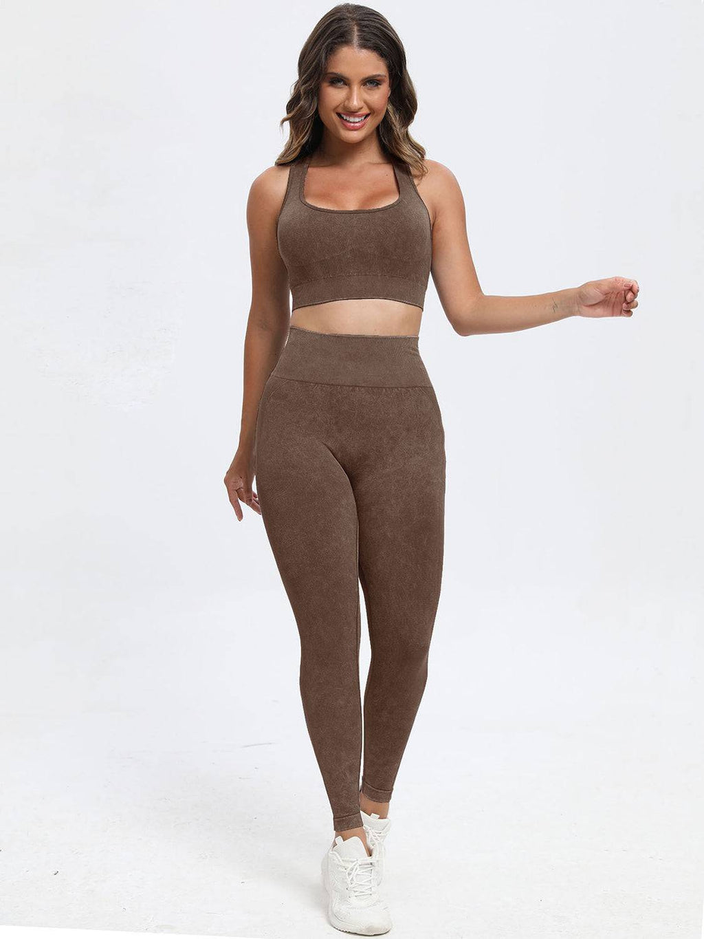 Scoop Neck Wide Strap Top and Pants Active Set - Siennasass