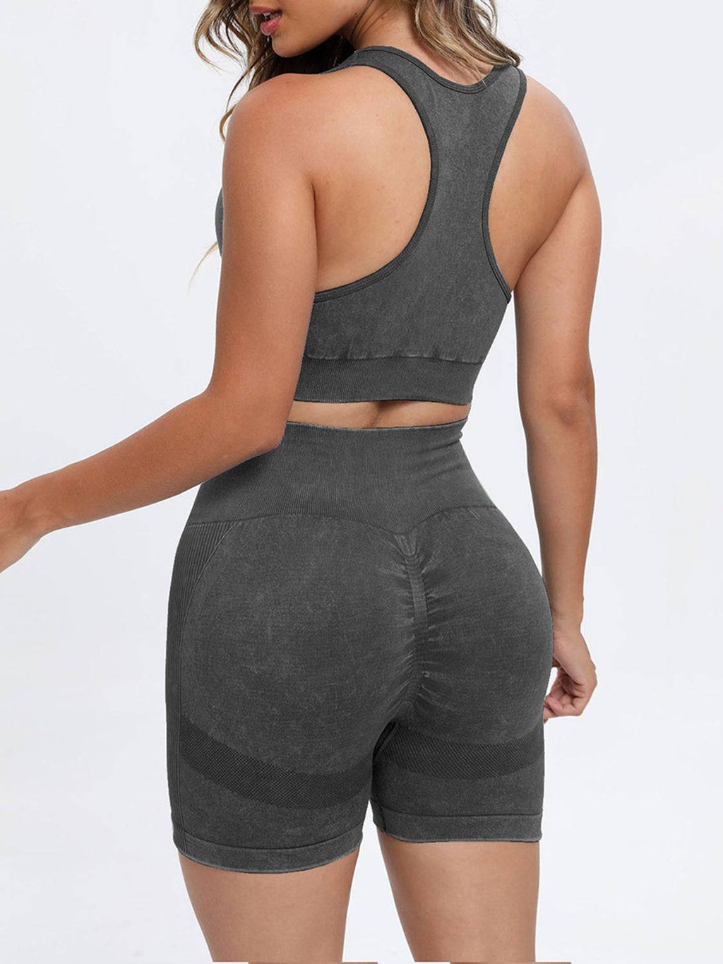 Scoop Neck Wide Strap Top and Shorts Active Set - Siennasass