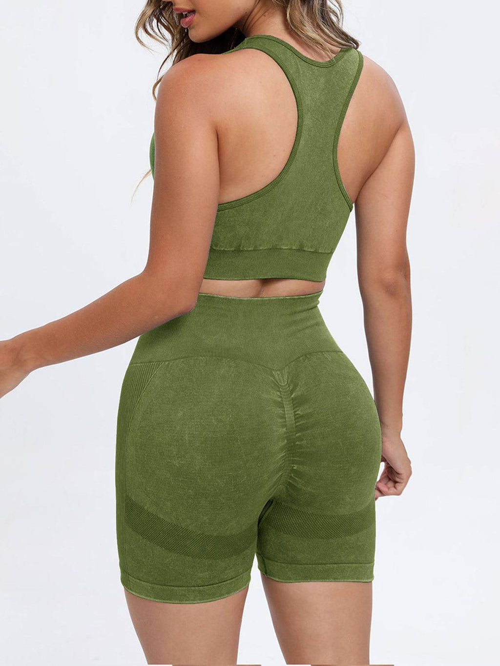 Scoop Neck Wide Strap Top and Shorts Active Set - Siennasass