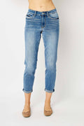 Judy Blue Full Size Cuffed Hem Slim Jeans - Siennasass