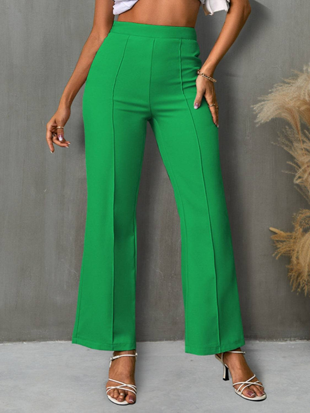 High Waist Straight Pants - Siennasass
