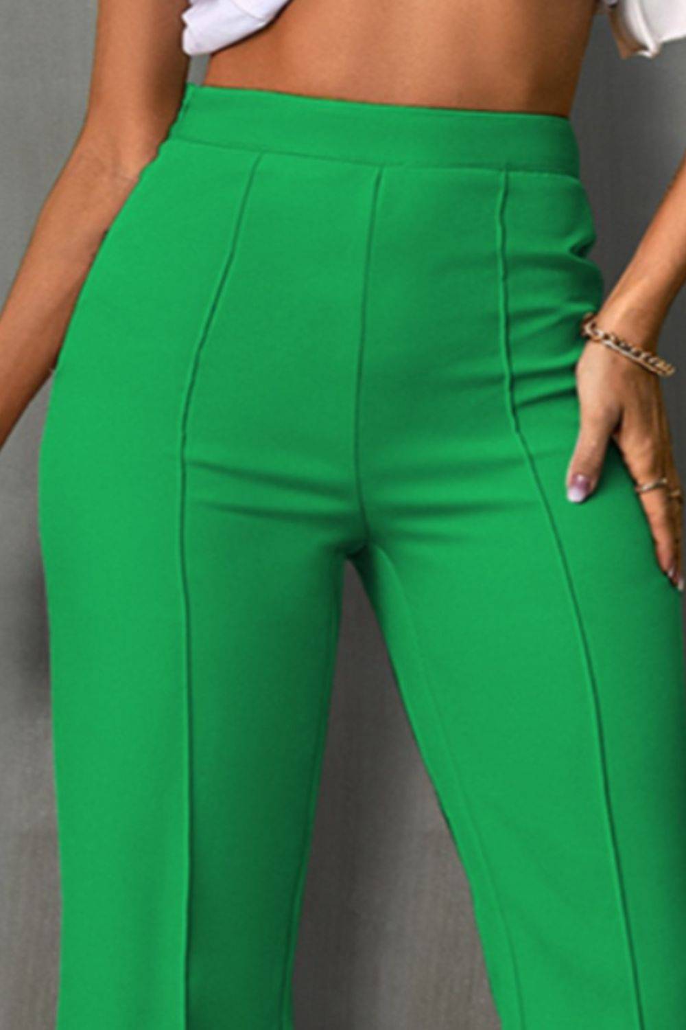 High Waist Straight Pants - Siennasass