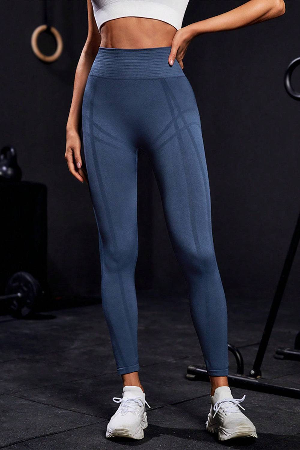 Wide Waistband High Waist Active Leggings - Siennasass