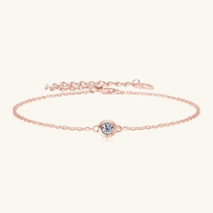 Inlaid Moissanite 925 Sterling Silver Bracelet - Siennasass