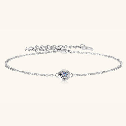 Inlaid Moissanite 925 Sterling Silver Bracelet - Siennasass