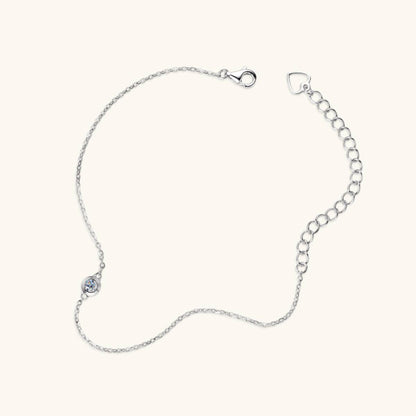 Inlaid Moissanite 925 Sterling Silver Bracelet - Siennasass